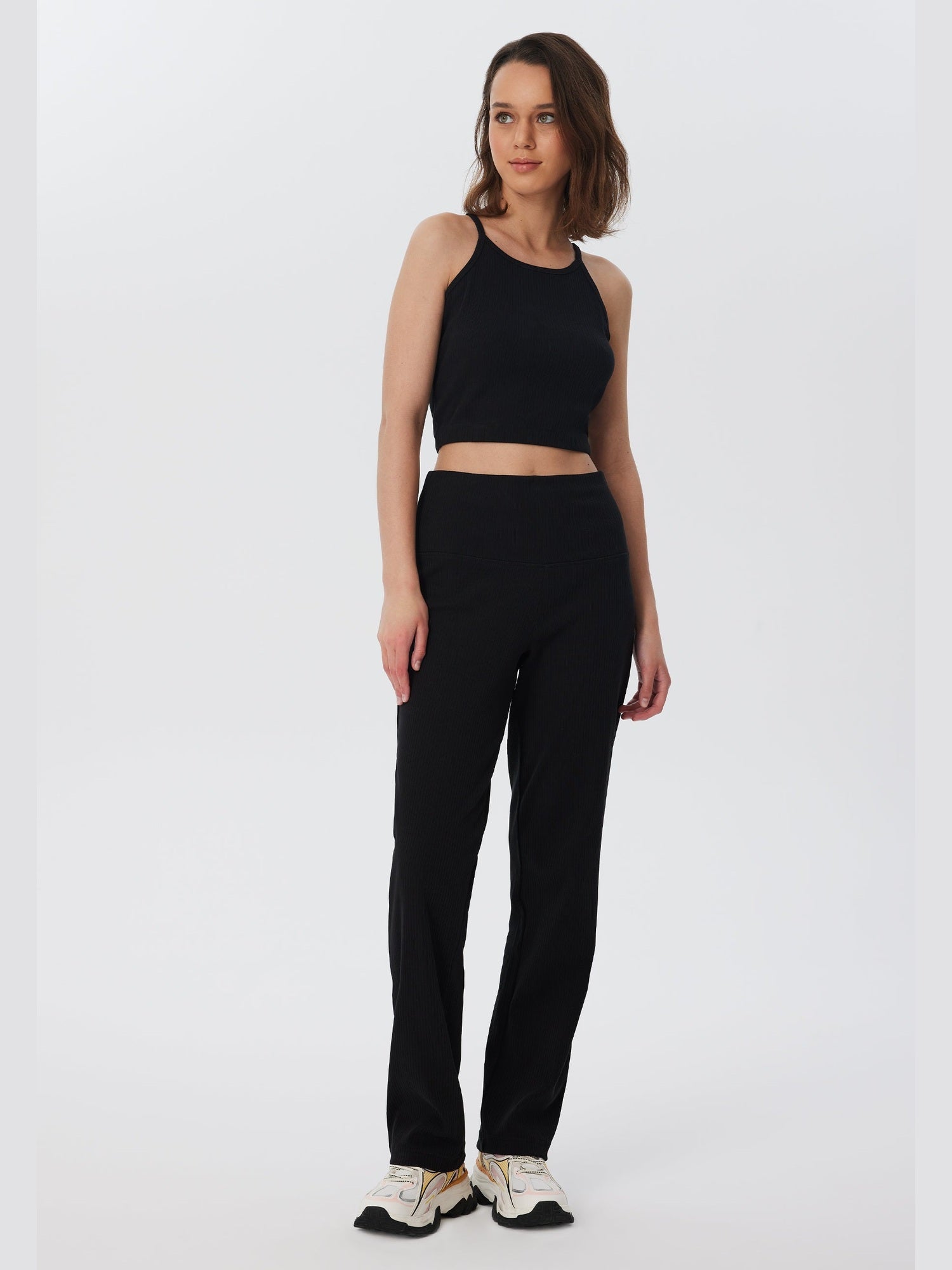 Damen Bio-Baumwoll Rippjersey-Hose - Evermind.eco