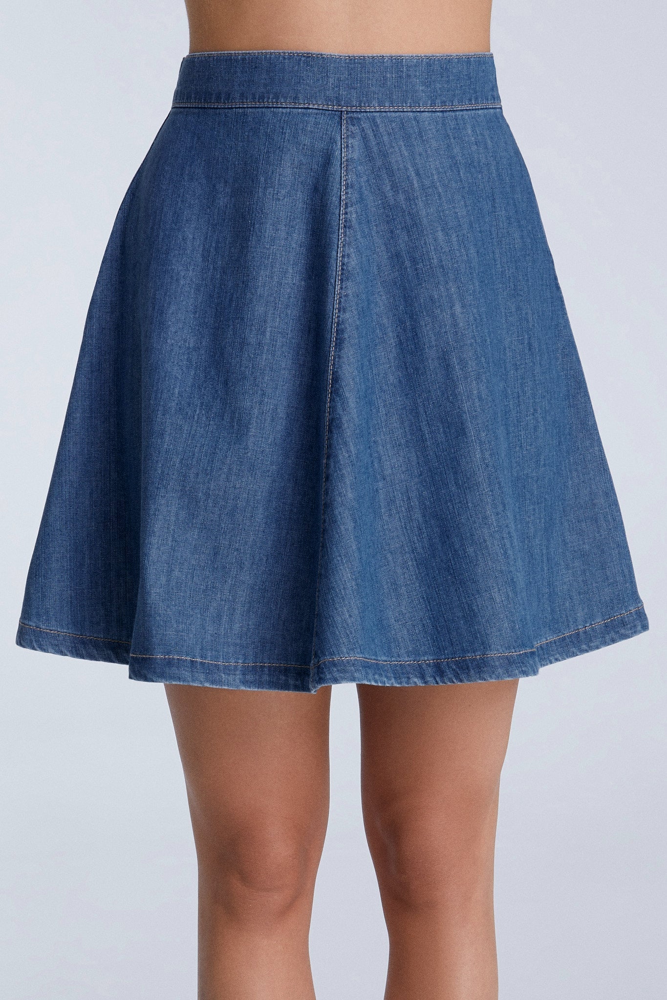 Damen Denimrock aus 100% Bio-Baumwolle - Evermind.eco