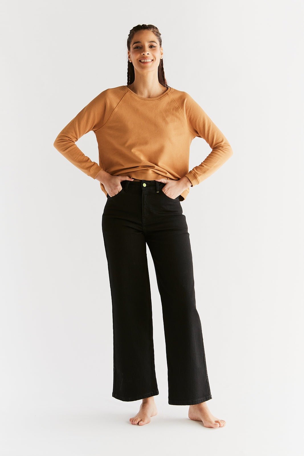 Damen Wide Leg Jeans aus Bio-Baumwolle - Evermind.eco
