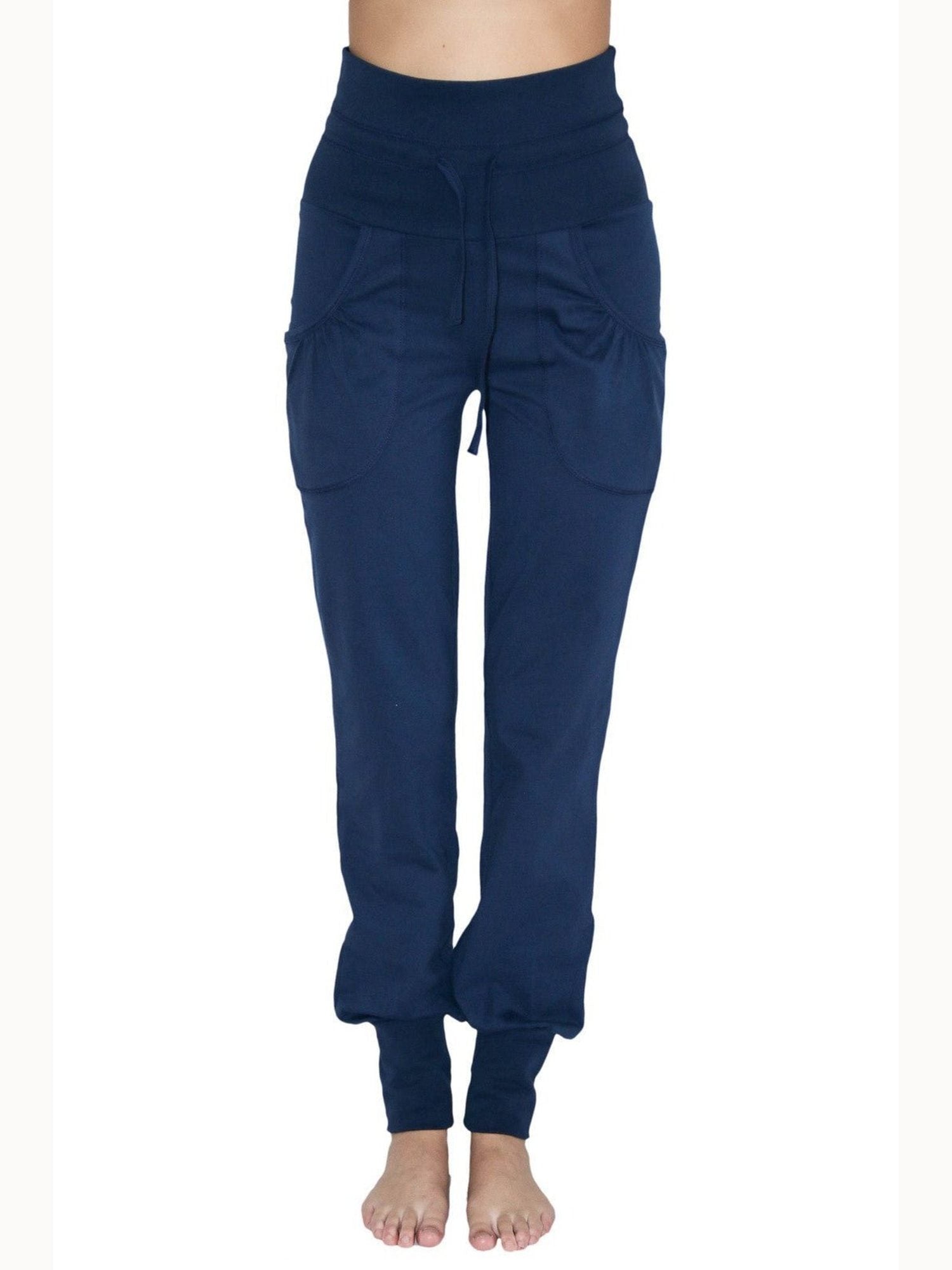 Damen Yogahose mit Umschlagbund - Evermind.eco