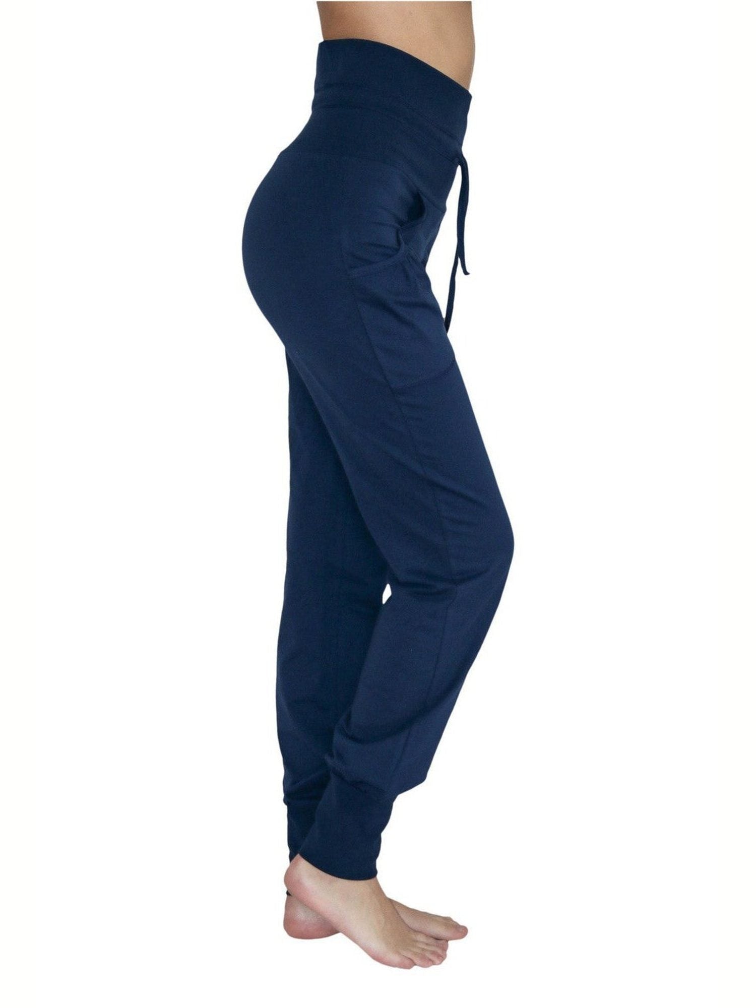 Damen Yogahose mit Umschlagbund - Evermind.eco